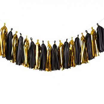 popular indoor decorative metallic tassel bunting custom