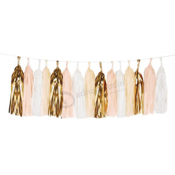 shinny tissue paper garland tassels for party baby shower