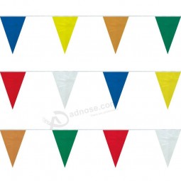 auto dealer Car Lot flag, assorted colored stringed pennants (120 ft.)