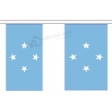 ミクロネシア連邦30旗国ポリエステル旗布の状態-長さ9m（30 '）