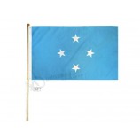 Ant ondernemingen 5 'houten vlag paal Kit muurbeugel 3x5 micronesië land polyester vlag