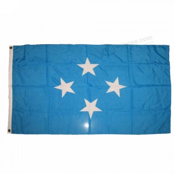 3x5ft дешевые цены высокого качества Микронезия флаг страны с двумя ушками / 90 * 150 см все уездные флаги мира