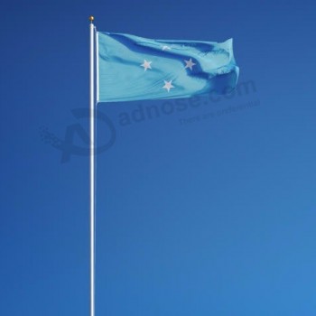 дешевые акции 10 * 15 см 4 * 6 дюймов федеративные штаты микронезии рука палка флаг