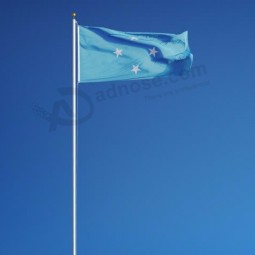 Stock barato 10 * 15 cm 4 * 6 pulgadas estados federados de micronesia bandera de palo de mano