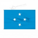 世界大型户外国旗，定制印刷聚酯格纹密克罗尼西亚国旗