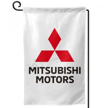 Sunmoonet Garden Flag Mitsubishi Motors Logo Home Yard Holiday Flags Double Sided Decorative House Decor Flag