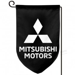 Sunmoonet bandeira do jardim mitsubishi motors logo home quintal bandeiras de férias dupla face decorativa casa decoração bandeira