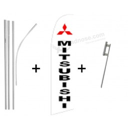 mitsubishi quantity 4 super flag & pole kits