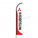 aantrekkelijke outdoor gedrukte promotionele zakelijke reclame swooper flutter veer vlag / banner mitsubishi vlag