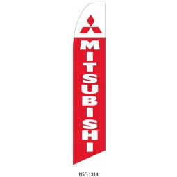mitsubishi 11.5 'swooper # 8 feather flags banner