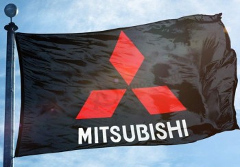 mitsubishi flag banner 3x5 ft carro mecânico automotivo parede garagem