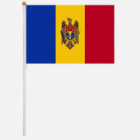 Moldau National Hand Flagge / Moldau Land Stick Flagge