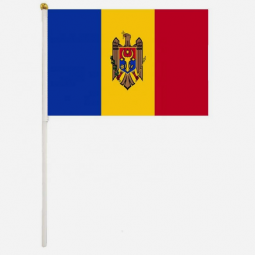 moldova national hand flag / moldova country stick flag