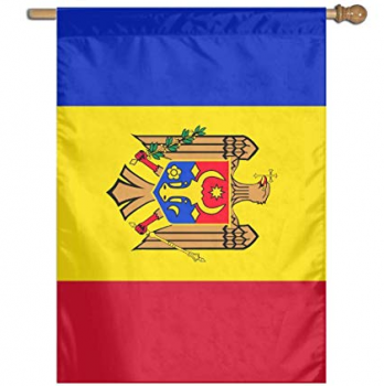 Bandeira de moldávia decorativa de venda quente do jardim com poste
