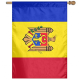 Bandeira de moldávia decorativa de venda quente do jardim com poste