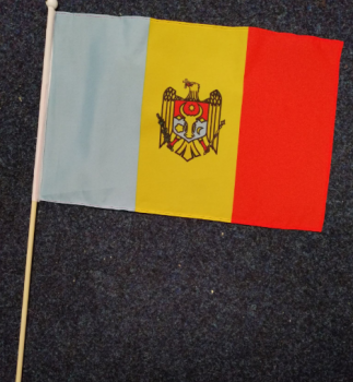 Moldawien Land Hand Flagge Moldawien Handheld Flaggen
