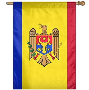 bandeira nacional do jardim decorativo de poliéster moldávia