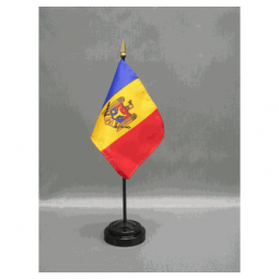 bandiera da tavolo country moldova in poliestere stampa seta