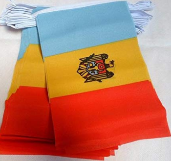 República da moldávia 5.5 * 8.8in bandeira da corda, bandeiras da bandeira bunting do país da moldávia