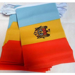 moldova republic 5.5*8.8in string flag, moldova country bunting flag banners