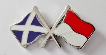 bandera de mónaco y bandera de escocia amistad cortesía Pin insignia