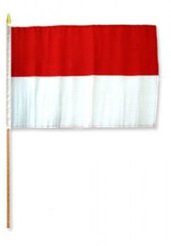 도매 주문 고품질 모나코 12x18 인치 지팡이 깃발