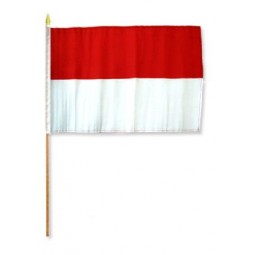 bandiera bastone monaco 12x18 pollici di alta qualità personalizzata all'ingrosso