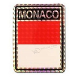 Monaco prismatische Flagge Aufkleber mit hoher Qualität