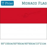 90 * 150cm monaco polyester vlag 5 * 3FT voor wereldbeker natio
