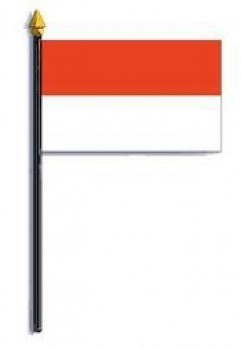 摩纳哥国旗-人造丝-4英寸x 6英寸高品质