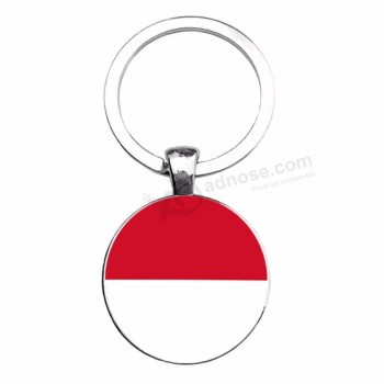 personalisierte keychain Schlüsselfabrik-Monaco-Flaggengroßverkauf keychain Andenken