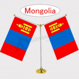 poliéster mongolia bandera deak país mongolia bandera de mesa