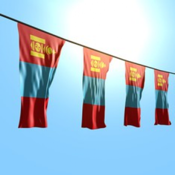 モンゴルの旗布の旗をぶら下げナショナルデーの装飾