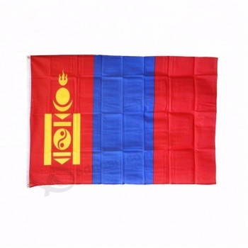 высококачественный полиэстер флаг Монголии стандартного размера
