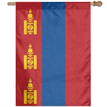 piccola bandiera nazionale gagliardetto mongolia poliestere appeso a parete