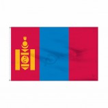 全印花装饰3x5ft蒙古国旗，庆典定制蒙古国旗