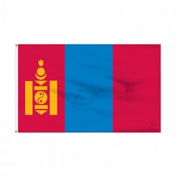 full printing decoration 3x5ft mongolia flag, celebration custom mongolia flag