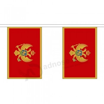 Montenegro Montenegrin 100% Polyester Material Bunting Ideal Party Decoration For Street House Pubs Clubs Schools