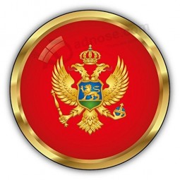 adesivo paraurti montenegro bandiera oro decalcomania vinile 5 '' X 5 ''