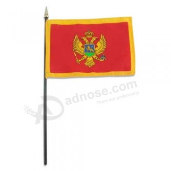 Großhandel benutzerdefinierte hochwertige Montenegro Flagge 4 x 6 Zoll