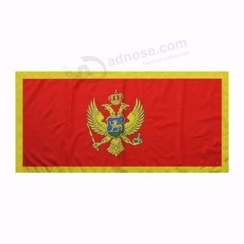 alta qualidade preço barato bandeira de poliéster montenegro