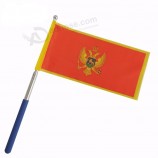 Promoción de venta caliente bandera de mano de buena calidad para montenegro