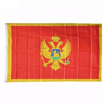 Venta caliente noble color oro hermoso montenegro bandera del país