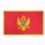 3x5ft goedkope prijs hoge kwaliteit montenegro land vlag met twee ogen / 90 * 150cm alle vlaggen van de wereldprovincie