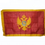 100 poliéster impresso bandeiras do país de 3 * 5ft montenegro