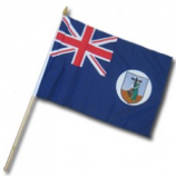 Digital Printing Plastic Pole Montserrat Hand Held Stick Flag