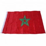 benutzerdefinierte 100% Polyester Marokko Flagge 3 x 5 Fuß