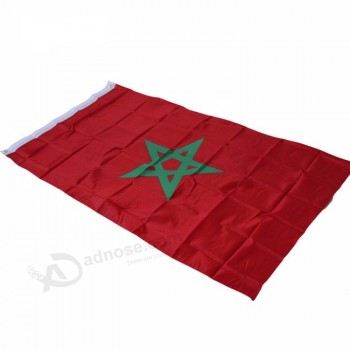 Personalizado venda quente todo o tamanho marrocos voando bandeira nacional