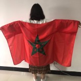 摩洛哥人体彩旗3'x 5'-摩洛哥斗篷风扇旗90 x 150厘米-横幅3x5英尺