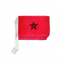 20 * 30 cm venta barata bandera roja del coche nacional de marruecos